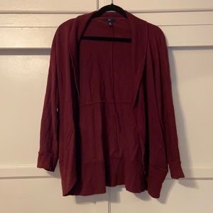 Maroon cardigan sweater
